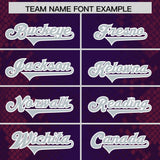 Custom Purple Personalized Snakeskin Graffiti Pattern Authentic Football Jersey