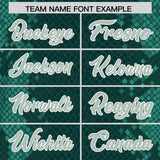 Custom Midnight Green Personalized Snakeskin Graffiti Pattern Authentic Football Jersey