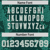 Custom Midnight Green Personalized Snakeskin Graffiti Pattern Authentic Football Jersey