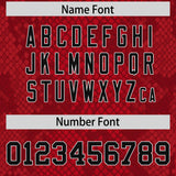 Custom Red Personalized Snakeskin Graffiti Pattern Authentic Football Jersey