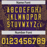 Custom Purple Personalized Snakeskin Graffiti Pattern Authentic Football Jersey
