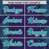Custom Purple Personalized Snakeskin Graffiti Pattern Authentic Football Jersey