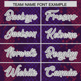 Custom Purple Personalized Snakeskin Graffiti Pattern Authentic Football Jersey