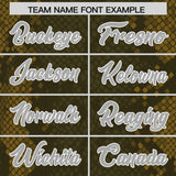 Custom Olive Personalized Snakeskin Graffiti Pattern Authentic Football Jersey