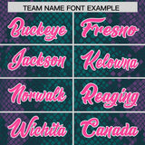 Custom Aqua Personalized Snakeskin Graffiti Pattern Authentic Football Jersey