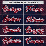 Custom Navy Personalized Snakeskin Graffiti Pattern Authentic Football Jersey