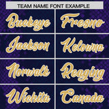Custom Navy Personalized Snakeskin Graffiti Pattern Authentic Football Jersey