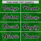 Custom Kelly Green Personalized Snakeskin Graffiti Pattern Authentic Football Jersey