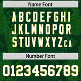 Custom Green Personalized Snakeskin Graffiti Pattern Authentic Football Jersey