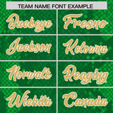Custom Kelly Green Personalized Snakeskin Graffiti Pattern Authentic Football Jersey