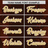 Custom Brown Personalized Snakeskin Graffiti Pattern Authentic Football Jersey