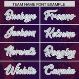 Custom Purple Personalized Snakeskin Graffiti Pattern Authentic Football Jersey