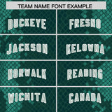 Custom Midnight Green Personalized Snakeskin Graffiti Pattern Authentic Football Jersey