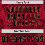 Custom Crimson Personalized Snakeskin Graffiti Pattern Authentic Football Jersey