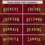 Custom Crimson Personalized Snakeskin Graffiti Pattern Authentic Football Jersey