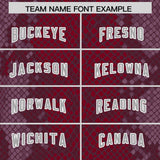 Custom Crimson Personalized Snakeskin Graffiti Pattern Authentic Football Jersey