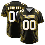 Custom Black Personalized Snakeskin Graffiti Pattern Authentic Football Jersey
