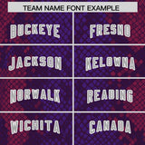 Custom Purple Personalized Snakeskin Graffiti Pattern Authentic Football Jersey