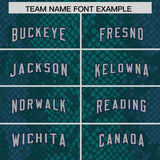 Custom Aqua Personalized Snakeskin Graffiti Pattern Authentic Football Jersey