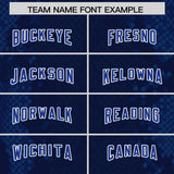 Custom Navy Personalized Snakeskin Graffiti Pattern Authentic Football Jersey