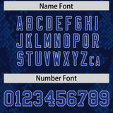 Custom Navy Personalized Snakeskin Graffiti Pattern Authentic Football Jersey