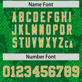 Custom Kelly Green Personalized Snakeskin Graffiti Pattern Authentic Football Jersey