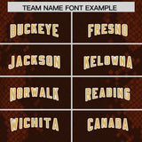 Custom Brown Personalized Snakeskin Graffiti Pattern Authentic Football Jersey