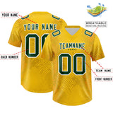 Custom Gold Personalized Snakeskin Graffiti Pattern Authentic Football Jersey