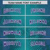 Custom Aqua Personalized Snakeskin Graffiti Pattern Authentic Football Jersey