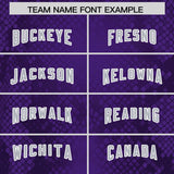 Custom Purple Personalized Snakeskin Graffiti Pattern Authentic Football Jersey