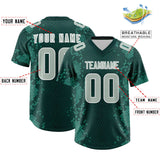 Custom Midnight Green Personalized Snakeskin Graffiti Pattern Authentic Football Jersey