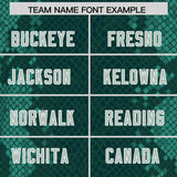 Custom Midnight Green Personalized Snakeskin Graffiti Pattern Authentic Football Jersey