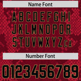 Custom Crimson Personalized Snakeskin Graffiti Pattern Authentic Football Jersey