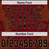 Custom Crimson Personalized Snakeskin Graffiti Pattern Authentic Football Jersey