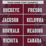Custom Crimson Personalized Snakeskin Graffiti Pattern Authentic Football Jersey