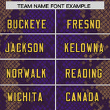 Custom Purple Personalized Snakeskin Graffiti Pattern Authentic Football Jersey