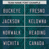 Custom Aqua Personalized Snakeskin Graffiti Pattern Authentic Football Jersey