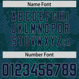 Custom Aqua Personalized Snakeskin Graffiti Pattern Authentic Football Jersey