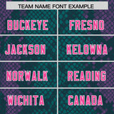 Custom Aqua Personalized Snakeskin Graffiti Pattern Authentic Football Jersey