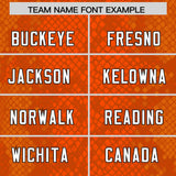 Custom Orange Personalized Snakeskin Graffiti Pattern Authentic Football Jersey