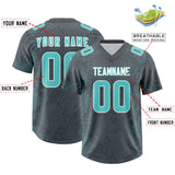 Custom Gray Personalized Snakeskin Graffiti Pattern Authentic Football Jersey