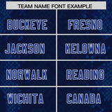 Custom Navy Personalized Snakeskin Graffiti Pattern Authentic Football Jersey