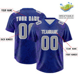 Custom Royal Personalized Snakeskin Graffiti Pattern Authentic Football Jersey