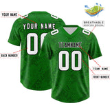 Custom Kelly Green Personalized Snakeskin Graffiti Pattern Authentic Football Jersey
