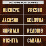 Custom Brown Personalized Snakeskin Graffiti Pattern Authentic Football Jersey