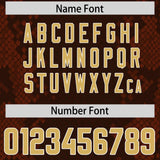 Custom Brown Personalized Snakeskin Graffiti Pattern Authentic Football Jersey