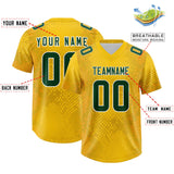 Custom Gold Personalized Snakeskin Graffiti Pattern Authentic Football Jersey