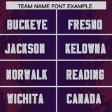 Custom Purple Personalized Snakeskin Graffiti Pattern Authentic Football Jersey