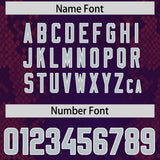 Custom Purple Personalized Snakeskin Graffiti Pattern Authentic Football Jersey