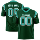 Custom Green Aqua Personalized Shoulder Cut Two-Tone Authentic Football Jersey